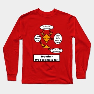 Cartoon geometric fox Long Sleeve T-Shirt